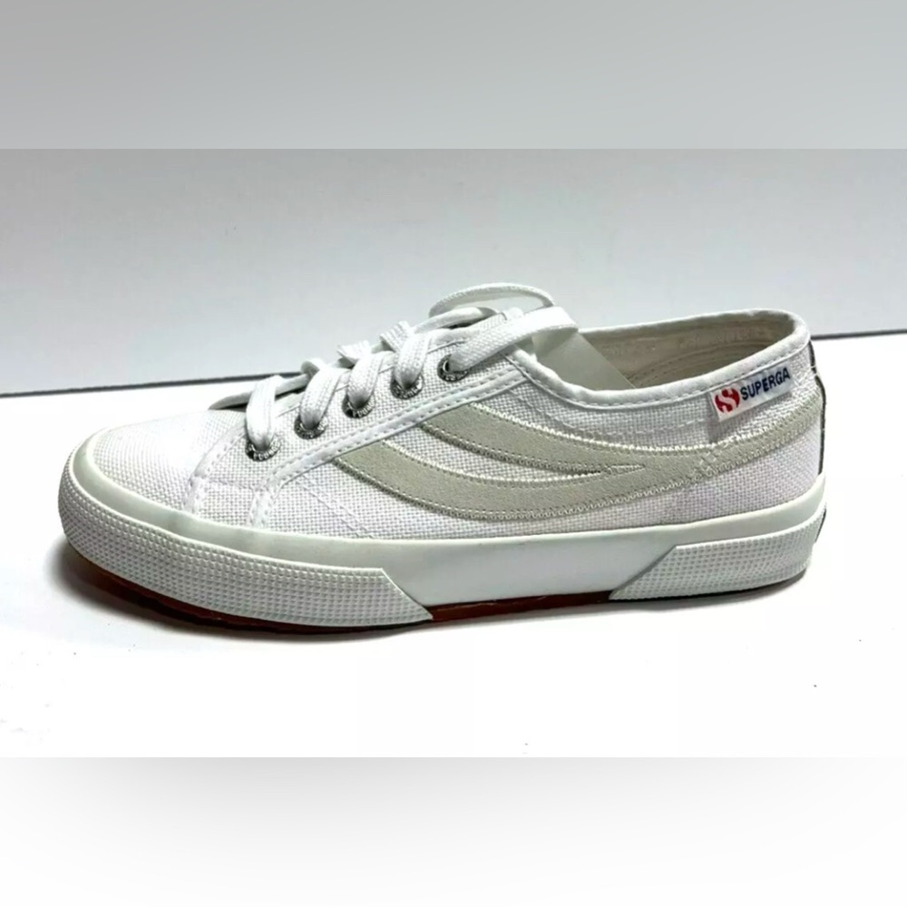 Superga Womens 2953 Swallow Tail Cotu Sneaker White Size 6 M